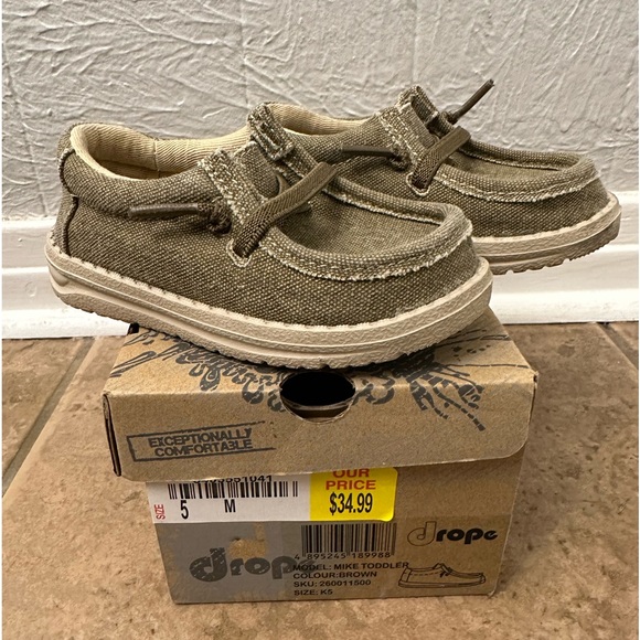 Boys Drope Toddler Mike Slip-On Shoes in brown - Picture 2 of 3